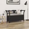 VidaXL Black Bench 107x45x75.5 Cm Solid Fir Wood 351776