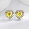 2026 Inlaid Zircon Peach Heart Earrings Women's Small Love Earrings for Your Heart, Women's Cute Heart Earrings
