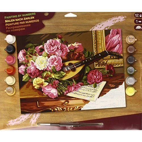 Peinture par numéros - KSG - 1037 - Roses romantiques - 39 x 30 cm - À partir de 14 ans