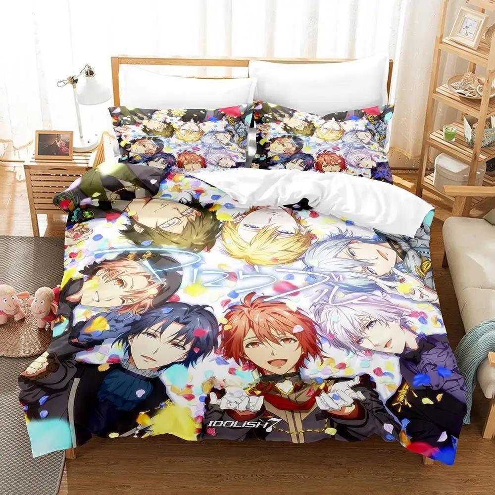 3D Печать Аниме IDOLiSH7 Комплект Постельного Белья Односпальный Полуторный Двуспальный Queen King Размер Пододеяльники для Детей Взрослых