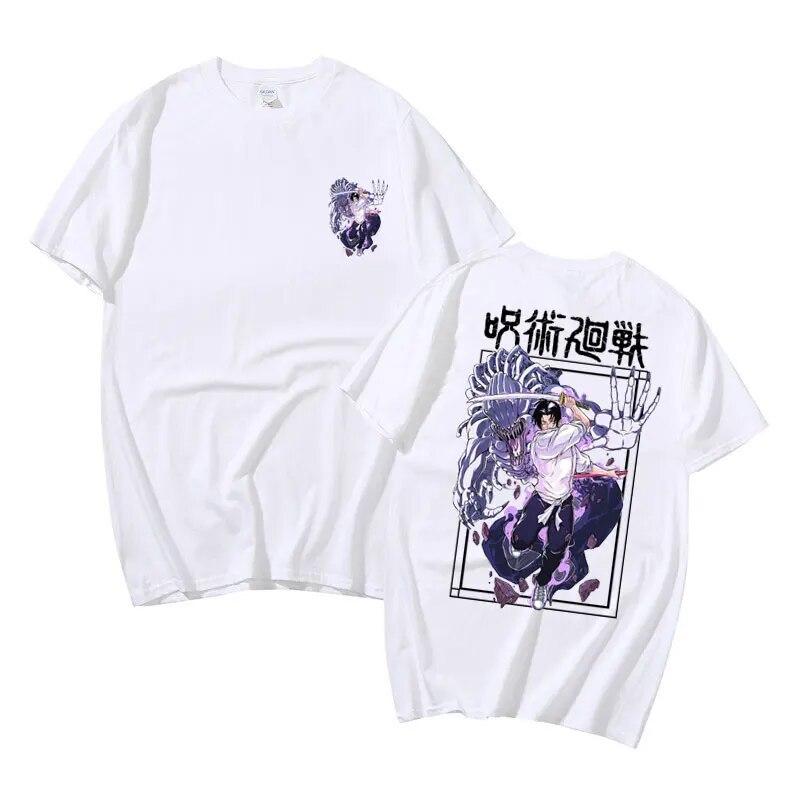 Anime Jujutsu Kaisen Yuta Okkotsu Graphic T-shirts Male Vintage Tshirt Short Sleeve Unisex Women Unisexga Cartoon Oversized T Shirt