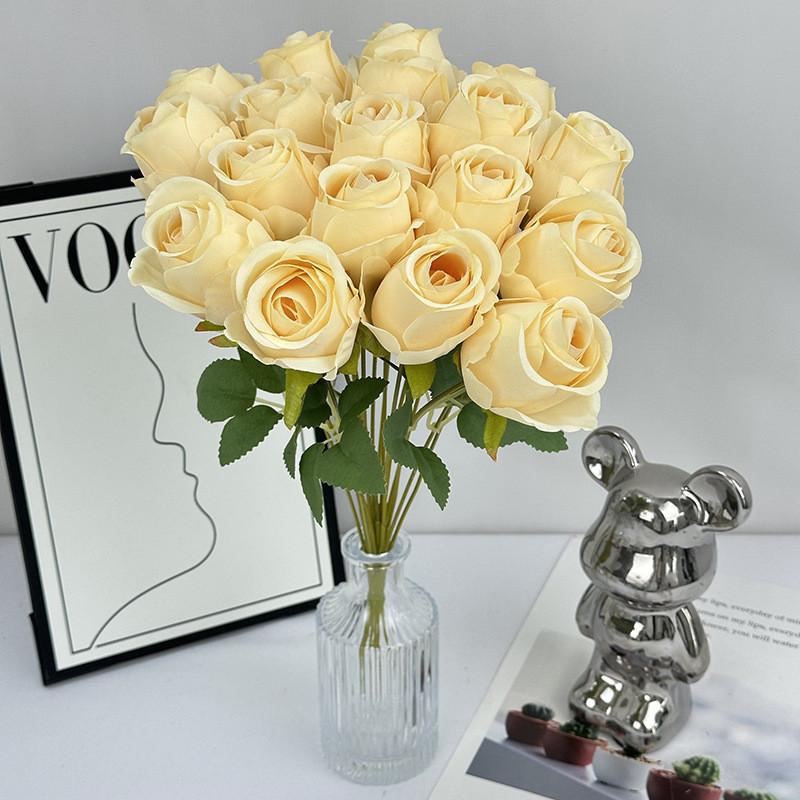 Цветок Роза Элегантный С Шелковистой Текстурой Для Свадебной Фотографии Декор Дом