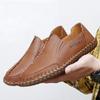 Мужские мокасины коричневые походные туфли мокасины без застежек обувь для вождения повседневная кожаная обувь ручной работы для активного отдыха черные широкие туфли для отца