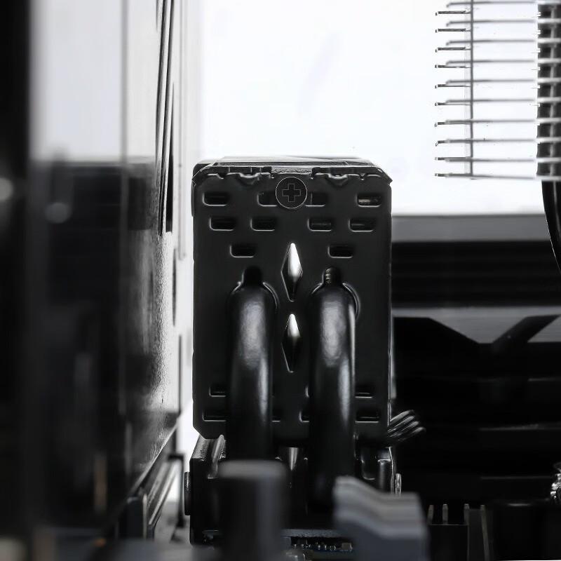 HR-10 2280 PRO Кулер для твердотельного накопителя с 4 тепловыми трубками для PCI-E5.0 M.2 SSD Охлаждающий радиатор с двойным 3010 4-контактным ШИМ-вентилятором