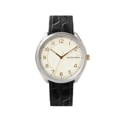 Часы Masterworks Quattro 003, изготовленные в Японии, кварцевые, 39 мм, с кожаным ремешком [MASTER WORKS] MW06SI1-GCBKG81, мужские, мужские