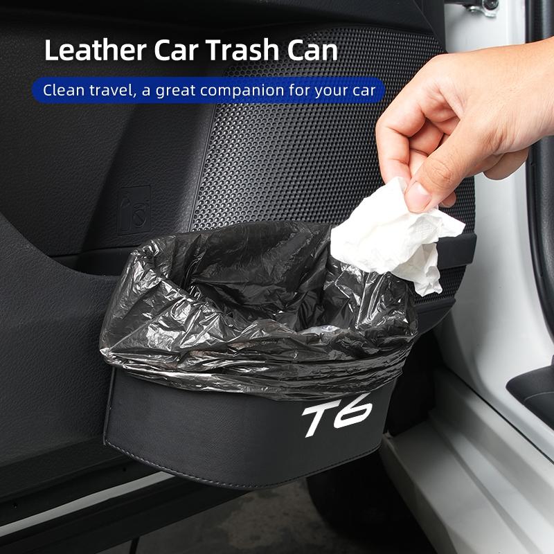 Car Trapezoidal Sloped Black Leather Door Multi-Functional Storage Compartmen For Volvo T6 XC60 XC90 S80 C30 S40 XV40 S70 XC70