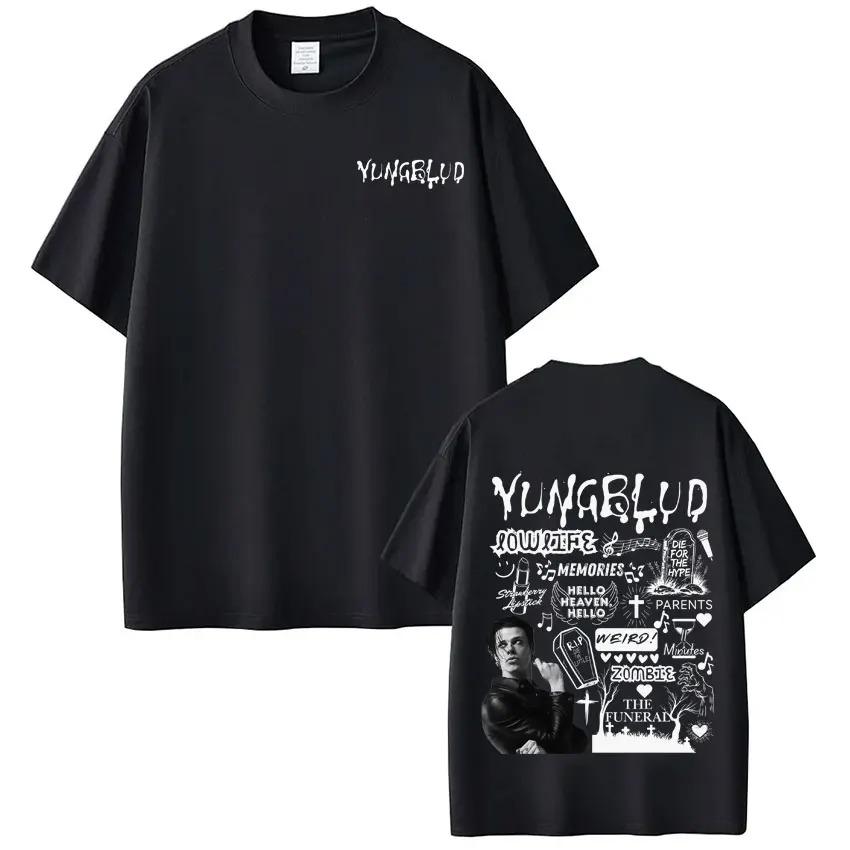 Унисекс Женские Высококачественные Футболки Певец Yungblud IDOLS Тур 2026 Графические Футболки С коротким рукавом Свободные Хлопковые Футболки Подарки для Фанатов