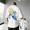 Аниме Dragon Ball Гоку Круглый вырез Короткий рукав 2026 Bandai Летняя Мужская Спортивная Свободная и Дышащая Хлопковая Футболка