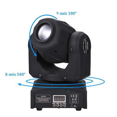 Светодиоды мощностью 90 Вт. Движущиеся сценические светильники. DMX512. Ведущий-ведомый. Звуковая активация. Автоматический запуск. 9/11 каналов.