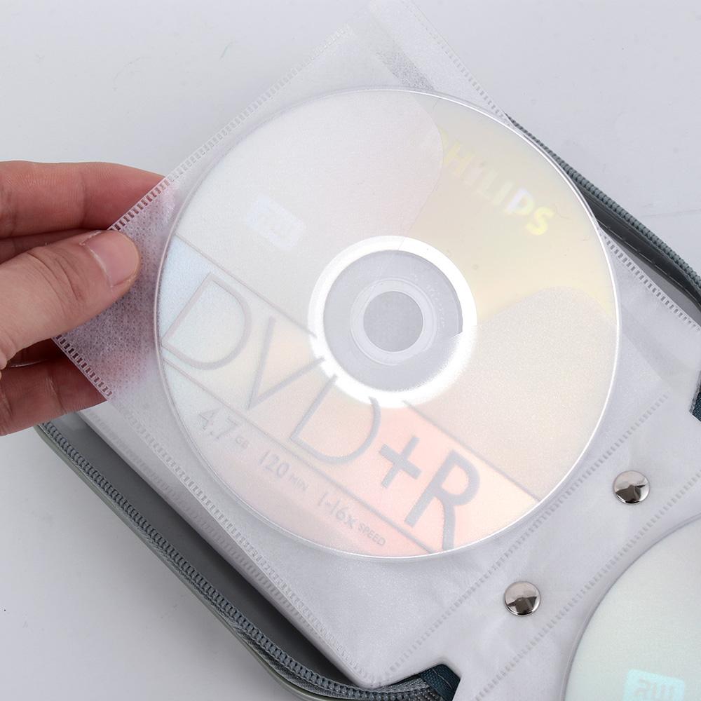 Портативный держатель на 40 дисков, бумажник, чехол для альбома, CD, DVD, двухсторонний органайзер для хранения