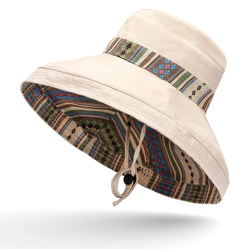 New Unisex Sun Hats Women Summer Double Side Bucket Hat Girl Pure Color Panama Fedoras Outdoor Fisherman Hat Visor Basin Cap