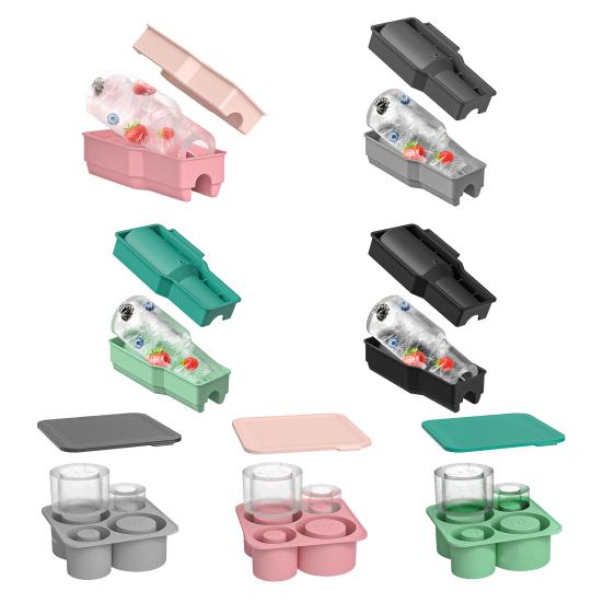 Силиконовый лоток для кубиков льда для стакана 20-40 унций, полый цилиндрический дизайн, лед