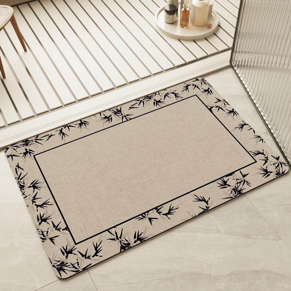 Коврик для ванной комнаты, унитаз, диатомовый грязепоглощающий коврик, коврик для туалетной двери, нескользящий мягкий коврик для входной двери