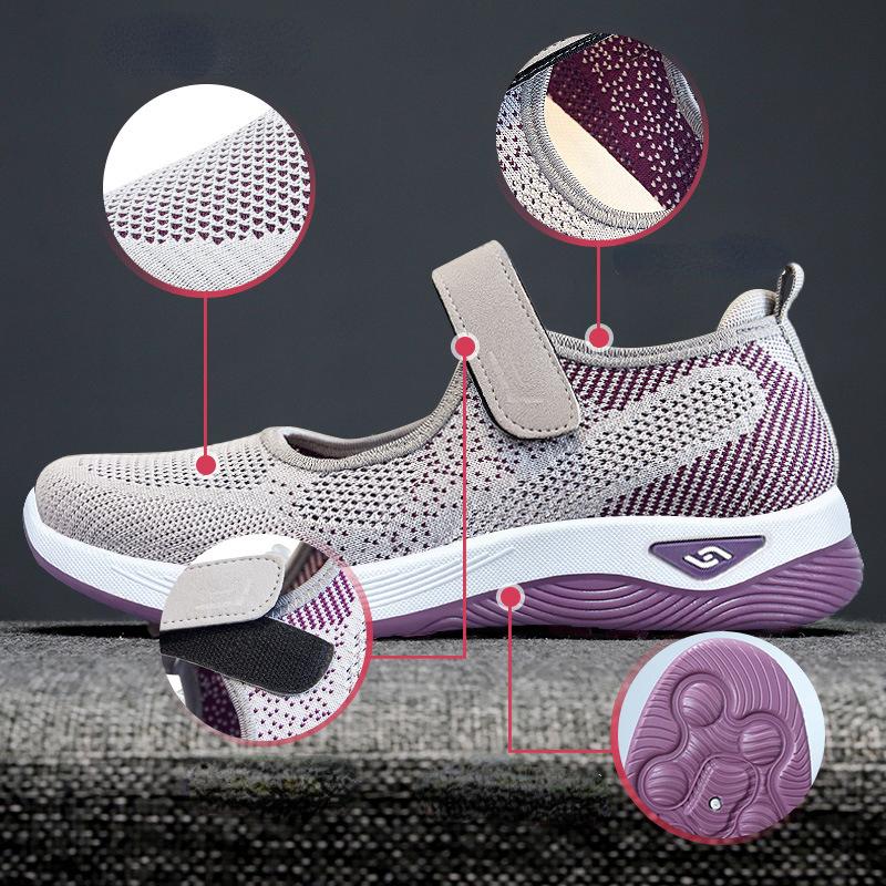 Летняя женская повседневная обувь, мягкие портативные кроссовки, прогулочная обувь на плоской подошве для женщин, дышащие белые туфли без шнуровки