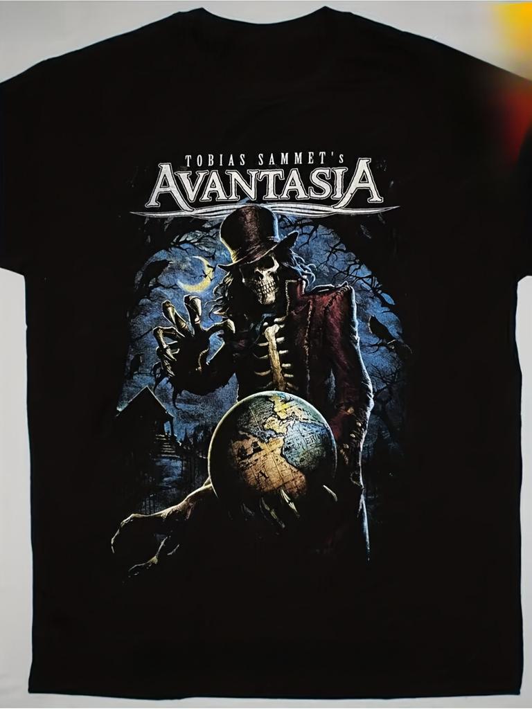 Avantasia Band Tobias Sammet's Gothic Heavy Metal T-Shirt - Iconic Album Art Tee with Logo & Characters (Tobias