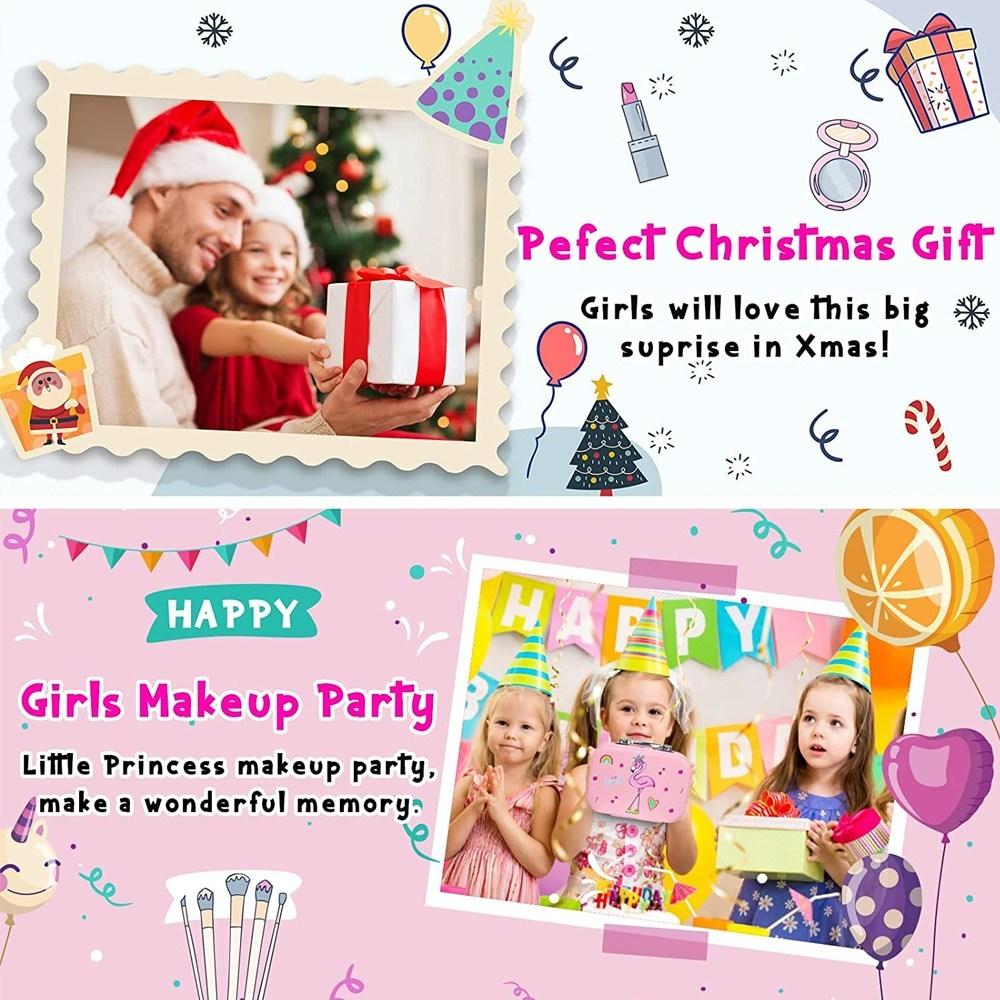 Фламинго розовый детский набор косметики 23 предмета сумка рождественский подарок на день рождения племяннику, 1 предмет