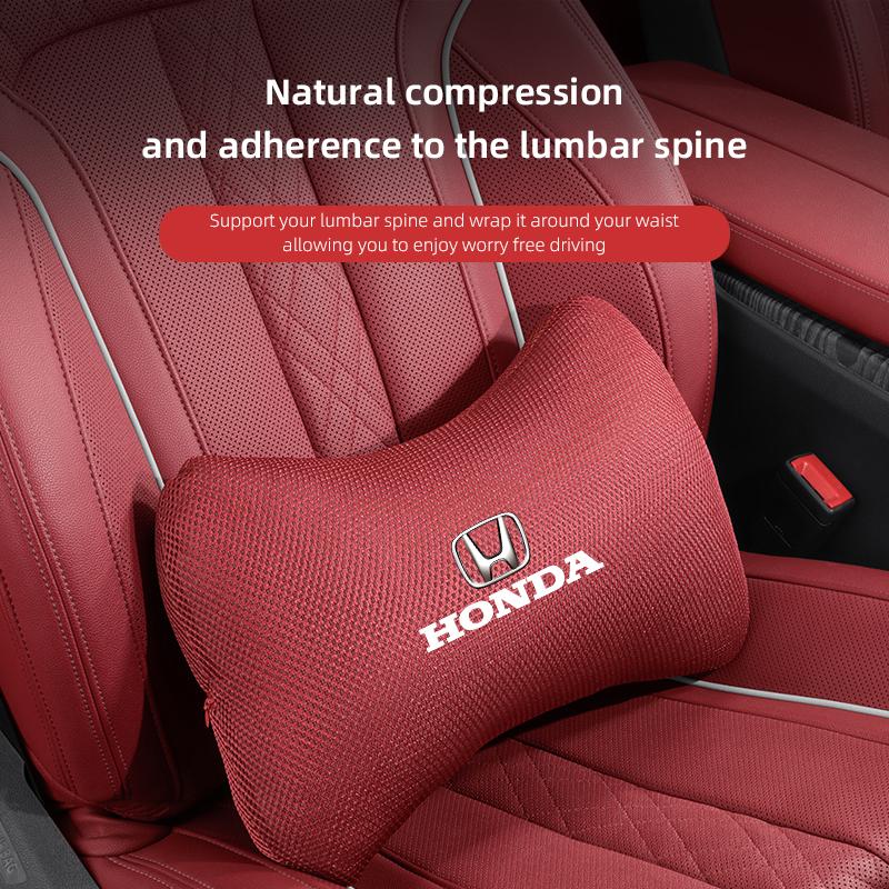 CLSGX1 Car Headrest Ice Silk Waist Cushion Neck Pillow For Honda Civic Fit Jazz Accord Pilot CRV Odyssey Passport City N-BOX Vezel HRV