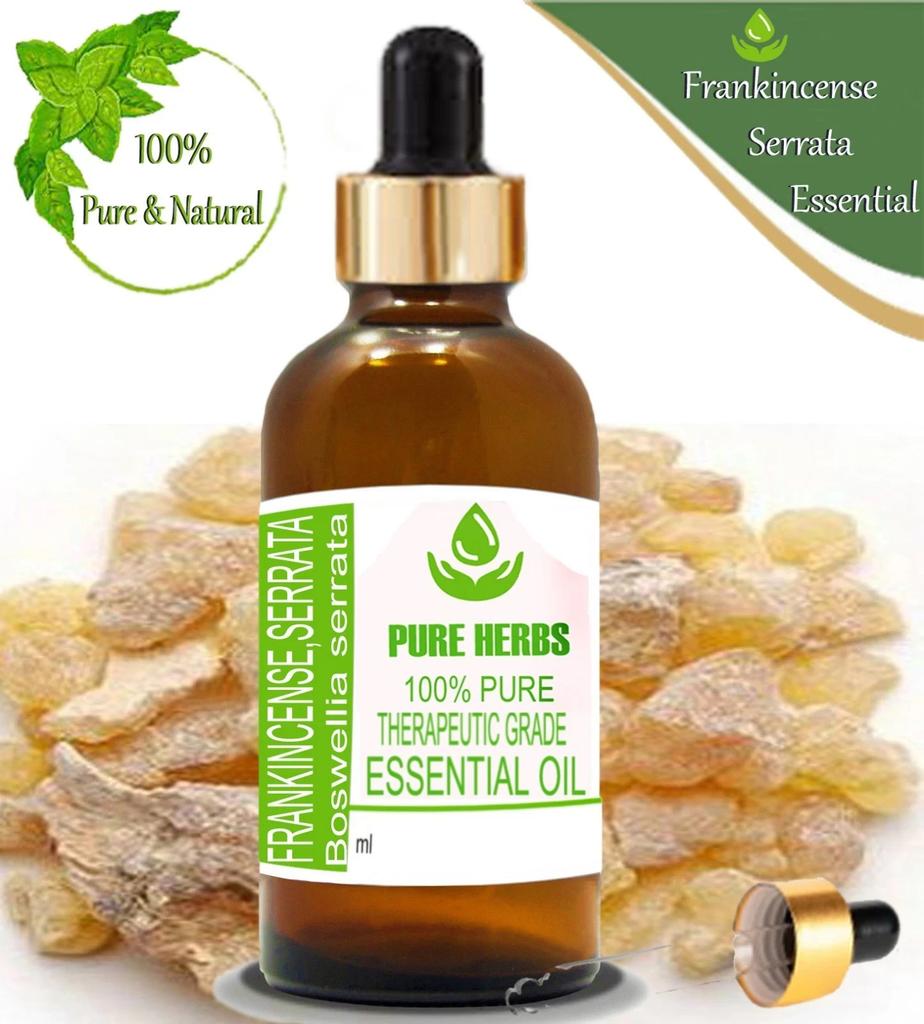 Pure Herbs Frankincense Serrata 100% Pure & Natural Essential Oil Glass UKZA 561