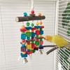 MultiPurpose Bird Chewing Climbing Block Puzzle Toy Natural Wood Perch Random Color Accessories For Parrots Beak Care