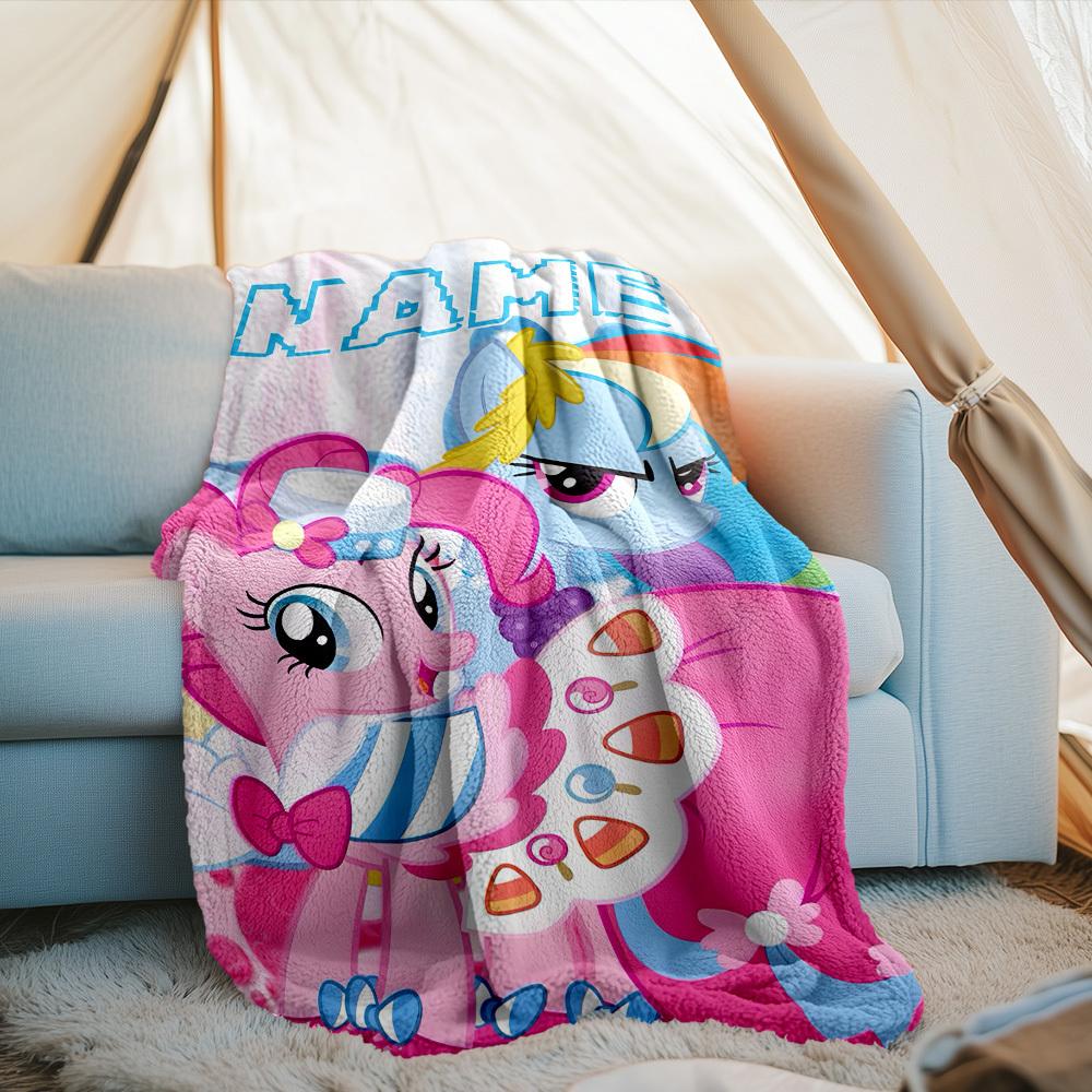 My Little Pony Pinkie Pie And Rainbow Dash Outdoor Customize Your Name Blanket Soft Lightweight Comfortable All Season Multi Use Blanket For Travel