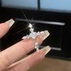 Серьга-клипса с подвеской-крестом из циркона для женщин - Не требует прокола ушей, Стильный аксессуар для хряща уха