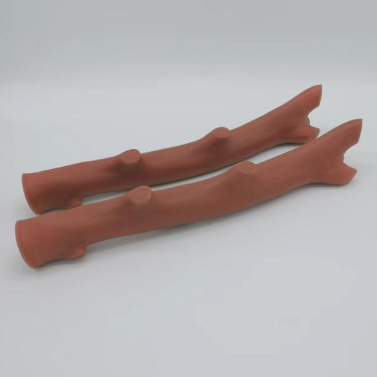 Жевательная игрушка для собак, устойчивая к укусам, в форме ветки, скрипучая игрушка для домашних животных, моющаяся многоразовая игрушка для чистки зубов, товары для домашних животных