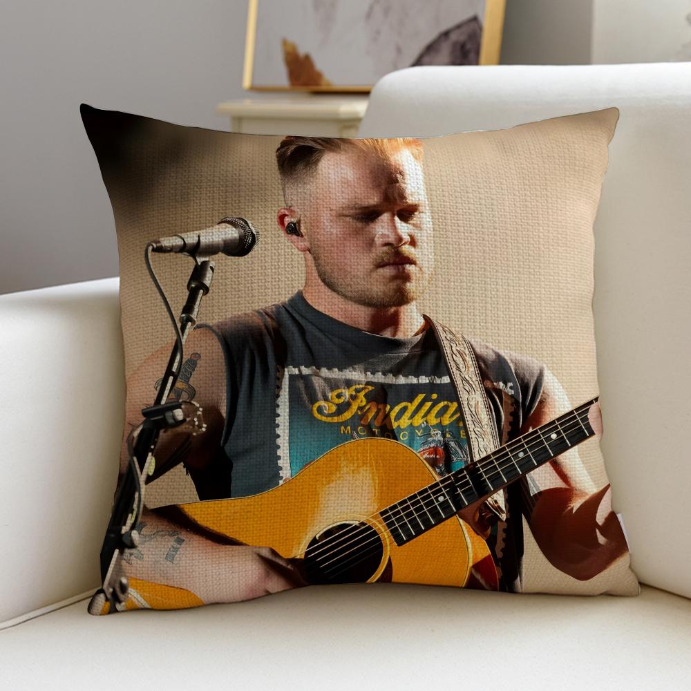 Country ZZach BryanS Cushion Cover Breathable and skinfriendly linen pillowcase square removable and washable cushion