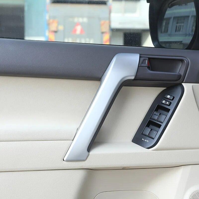 ABS матовый черный для Toyota Land Cruiser Prado FJ150 150 2010-2018 салон автомобиля подлокотник Защитная крышка наклейка аксессуары