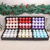 16pcs Christmas Sphere Ornament Collections Unique Christmas Tree Hanging Baubles Ornament For Seasonal Atmosphere