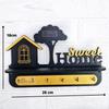 Home Decor Stylish Wooden Key Holder for Wall Decor with Stylish Stainless Steel 6 Hooks Beautiful Key Organizer for Home Decoration.
