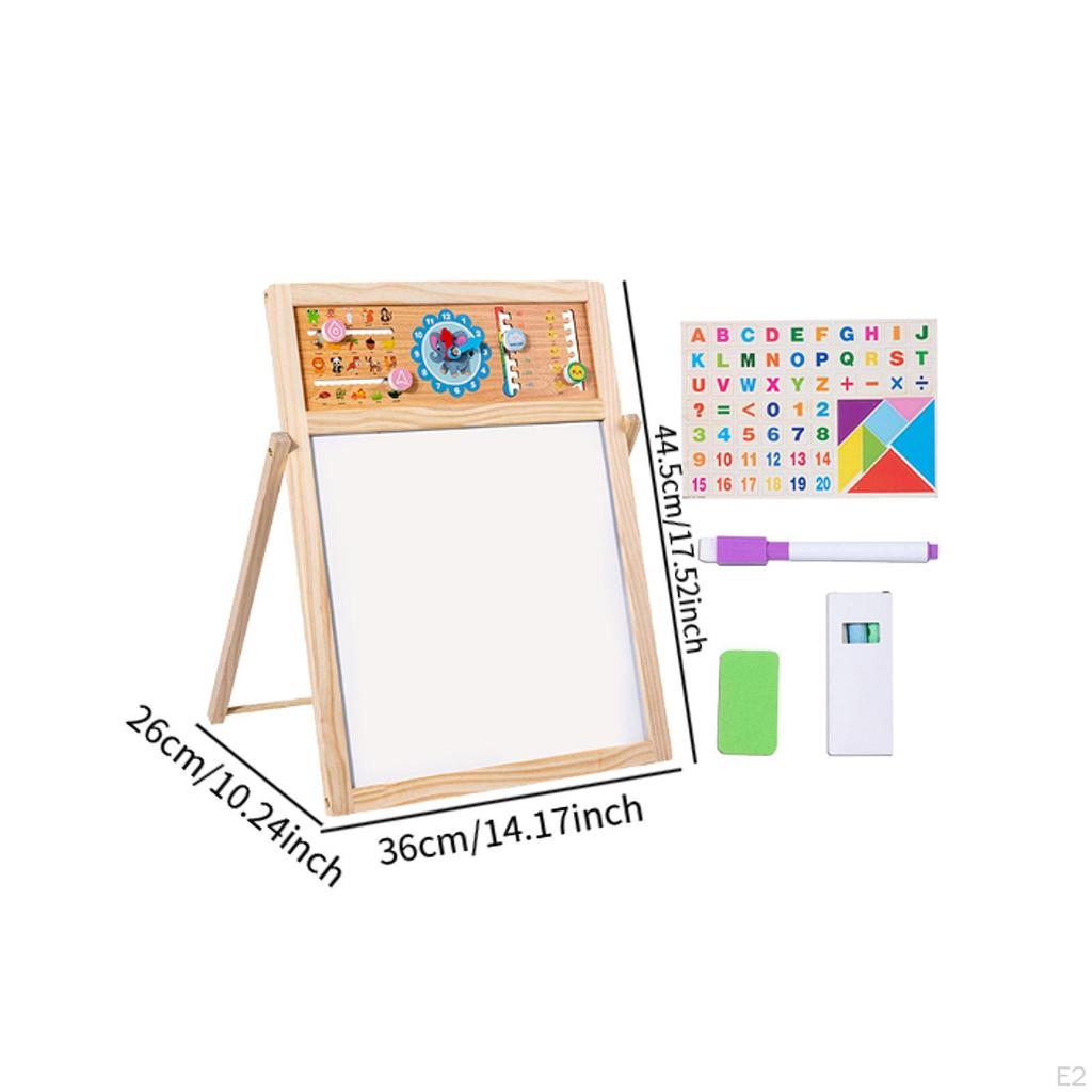 Детский мольберт для рисования двухсторонний развивающий игрушка для письма и рисования на английском языке