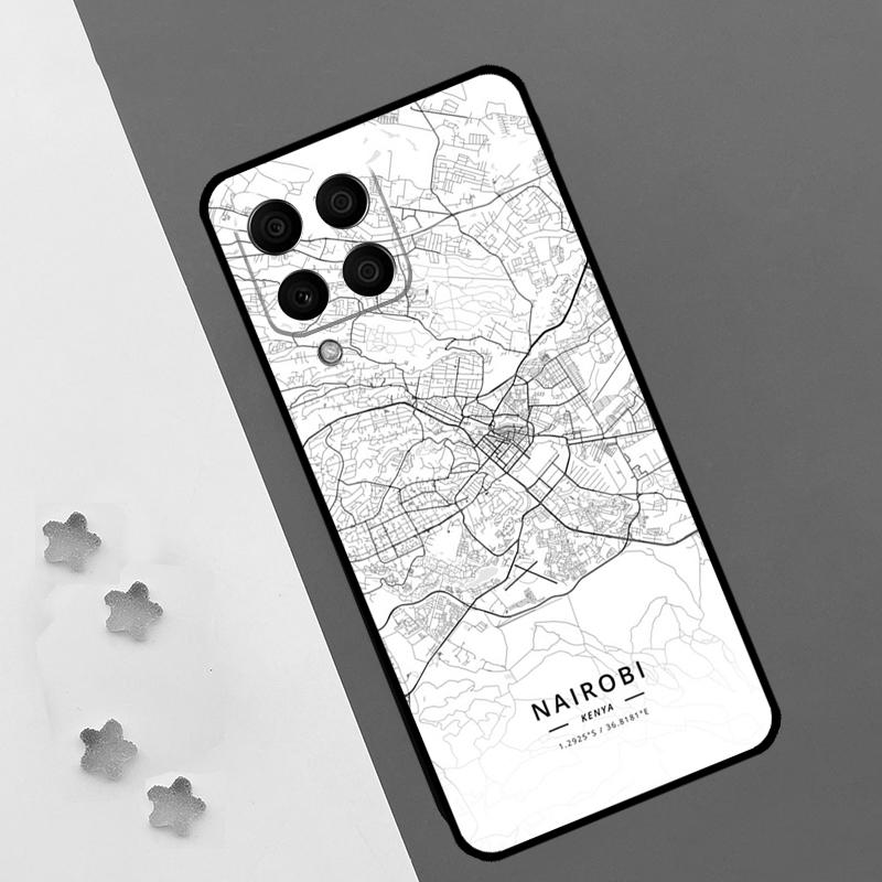 London Country Sketch City Map For Samsung Galaxy M06 M16 M33 M13 M35 M53 M11 M21 M31 M55 M15 M14 M34 M54 M12 M32 M52 Case