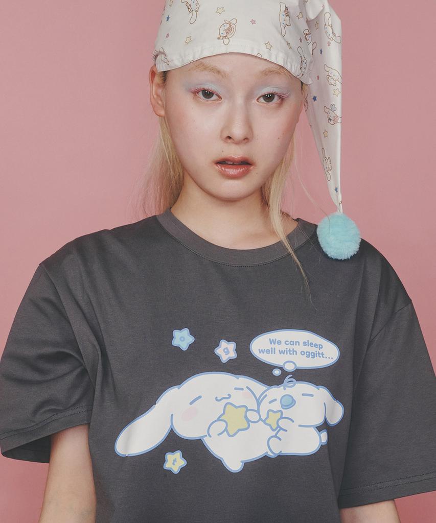 Оккитту (Университет) Футболка Cinnamoroll «Спокойной ночи» Угольный