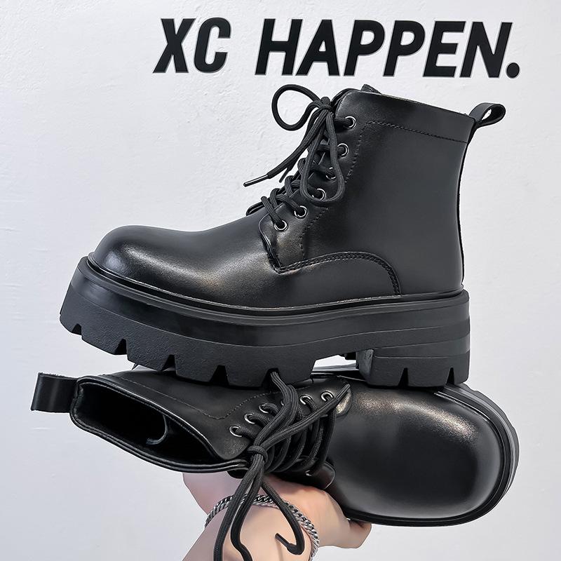 Ботинки Martin мужские, новые осенне-зимние бархатные кожаные ботинки в британском стиле с завышенной средней высотой голенища 70066-A