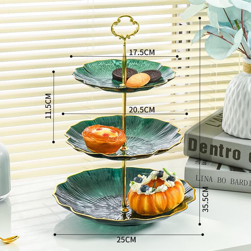 Multilayer Fruit Plate for Living Room, Coffee Table, Front Desk, Beauty Salon. Perfect for Snacks, Desserts, and Fruit. Great As an Ornament.