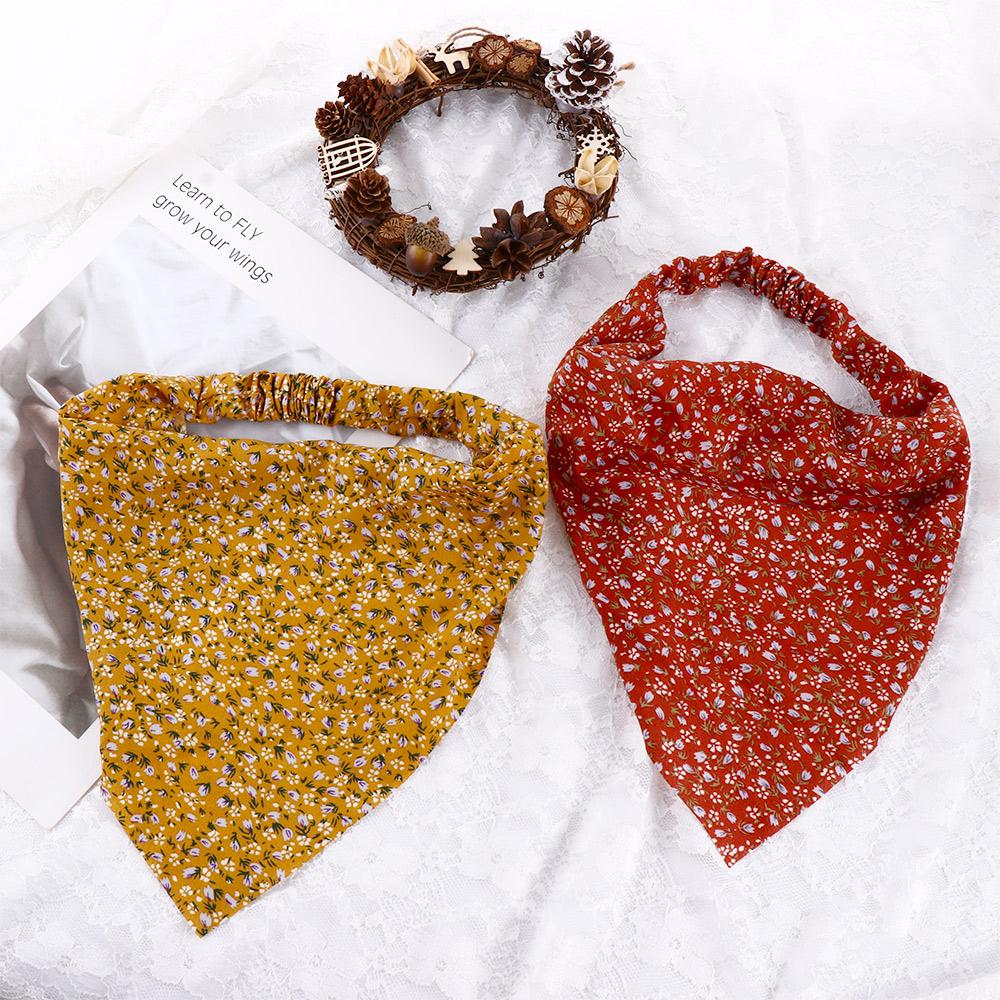 and America Women Cloth Triangle hair headband Elastic headband Floral Turban Hair accessories