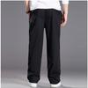 Мужские весенне-летние свободные эластичные рабочие брюки большого размера, прямые брюки с карманами для бега