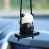 Автомобильная подвеска в виде панды, соответствующие цветам, качели, хорошая детализация, цветостойкий подвесной орнамент для автомобиля, подвесной кулон с зеркалом в виде животного, аксессуары для салона автомобиля
