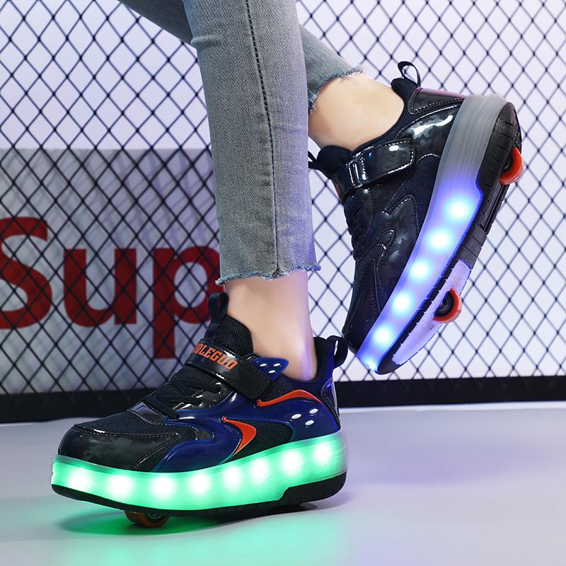 Детская модная обувь Rampage с одинарным и двойным шкивом, спортивная обувь с подсветкой, спортивная обувь, обувь для досок