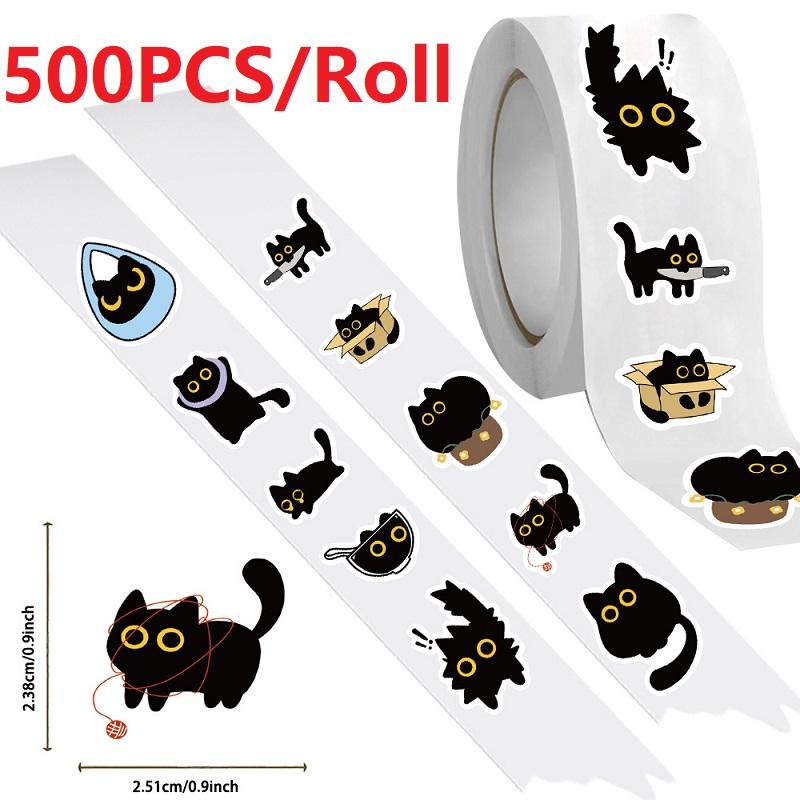500 шт. Милые наклейки с котиками Креативные наклейки для граффити DIY Наклейка-запечатыватель для конвертов Канцелярские товары Наклейки для награждения детей TZ501
