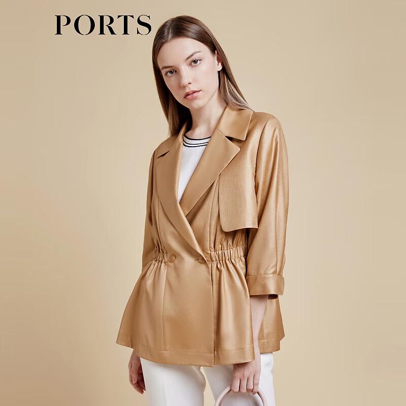 Ports Женский короткий тренч цвета хаки-коричневый