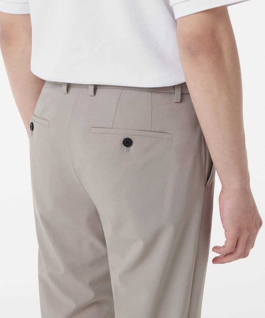 MUSINSA STANDARD [Cooltandard] Tapered Hidden Banding Crop Slacks [Light Beige]