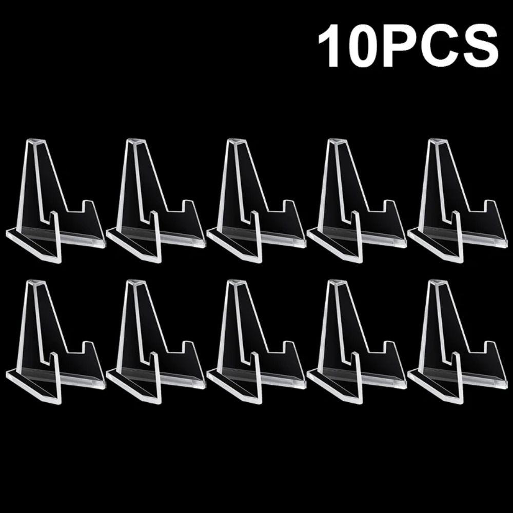 Clear Acrylic Coin Display Stand Holder Triangle Storage Small Easel Rack Capsule Support Multifunction for 10/20Pcs