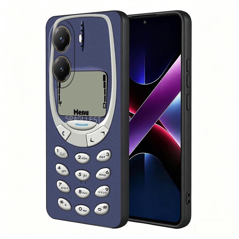 Забавный ретро-телефон Мягкий чехол для телефона для Xiaomi Poco X5 X6 X7 X8 Pro Max X3 F7 F8 Ultra M8 M7 M6 M5 Redmi 15 15C 14C 13C 12C X4