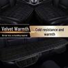 Woolen Three-Piece Car Seat Cushion Set for Autumn/Winter - No Backrest, Non-Slip, Warm Front Seat Pads