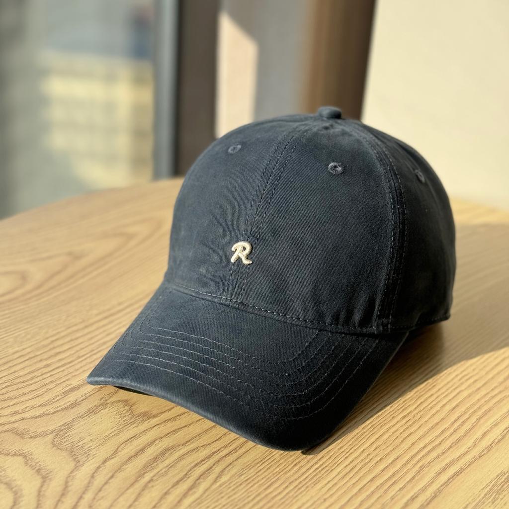 New high-quality vintage R Letter logo embroidered spring/summer thin cotton soft-top baseball cap, sun protection duckbill cap