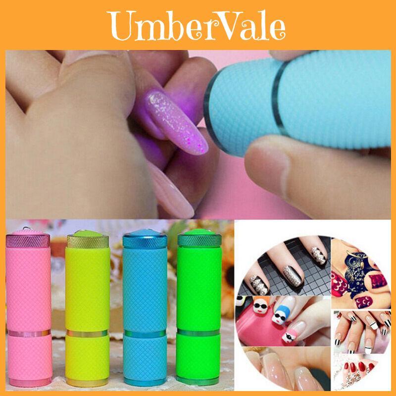 Led Portable Nail Dryer Curing Lamp Flashlight Torch Uv Gel Nail Polish Light
