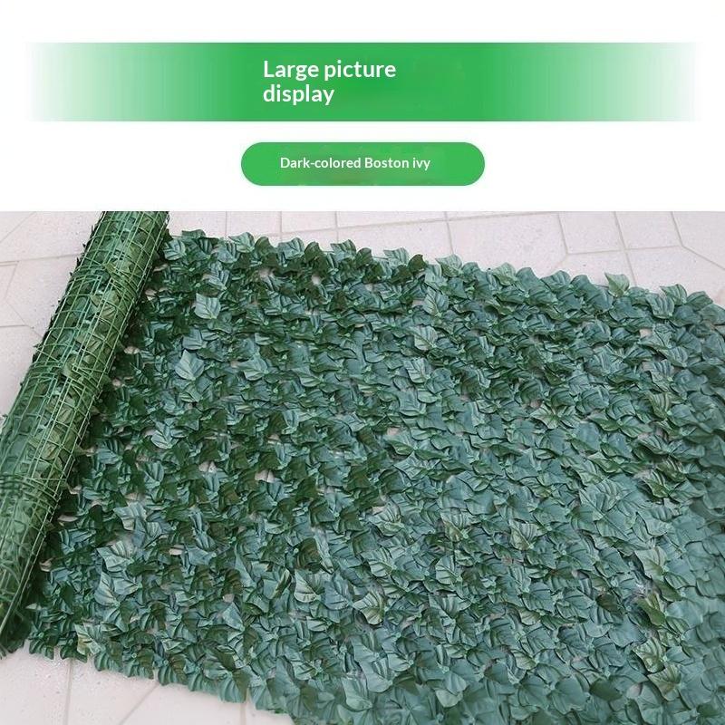 Панель забора из искусственных листьев 1 м / Реалистичная зеленая живая изгородь для патио, балкона, заднего двора, дома, наружного декора