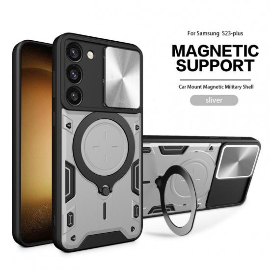Suitable for Samsung Note20 car magnetic phone case S23 Ultra sliding window anti-drop protective cover
