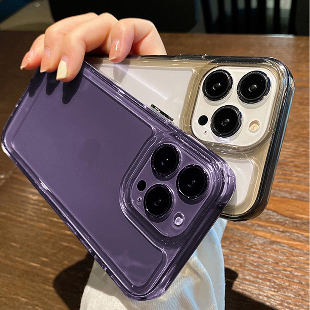 Роскошный прозрачный чехол с кнопкой покрытия для Iphone 13 11 12 14 Pro Max Xr X Xs 6 8 7 Plus Se2 противоударный прозрачный мягкий силиконовый чехол